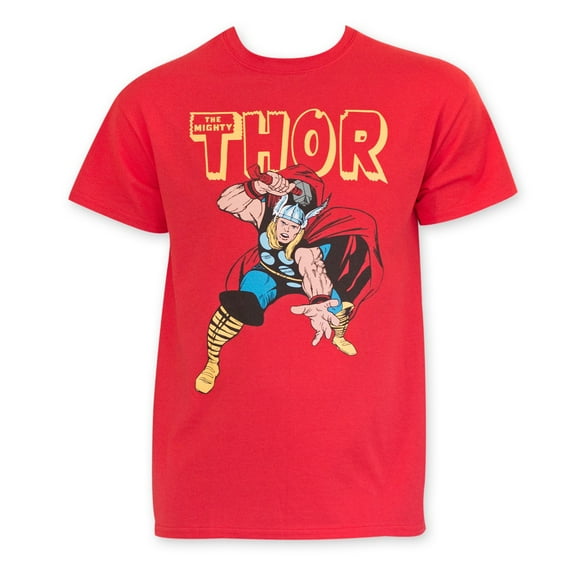 Marvel Men's Thor War Hammer T-Shirt Red S