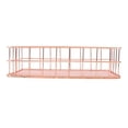 thumbnail image 2 of Cesta de almacenamiento de alambre de oro rosa Cola organizador cosmético de metal 240 × 163 × 67 mm, 2 of 8