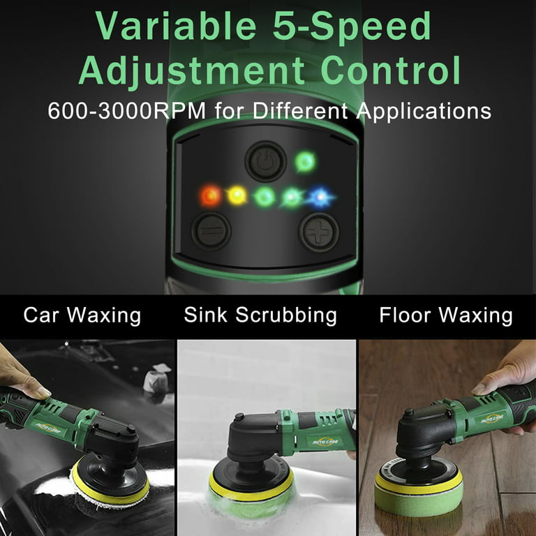 4 Mini Car Polisher Cordless Buffer Kit with Battery for Waxer Scratch  Remove 3000 RPM 