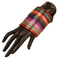 thumbnail image 2 of NEW! Sunsoul by Touchstone Indian Bollywood "Metallic Colorful Bangle Collection" Magical 12 Vibrant Textured Colors Golden Glitters Designer Jewelry Bracelets Bangle. Set Of 144 For Women., 2 of 8
