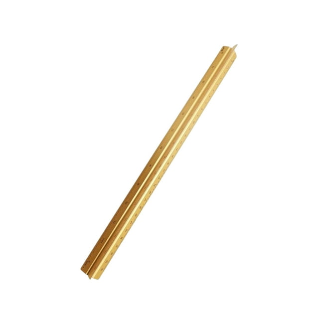 pitrice Architects Scales Ruler Portable Professional Scaled 30cm Replacement Measuring Straight Drawing Plotting Rulers Tool Large Scale Gold