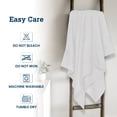 thumbnail image 4 of Casa Lino 2Pc Premium Bath Sheets (Extra Large) for Adults (72" x 36") - 100% Cotton, 400GSM, Ultra Absorbent (White), 4 of 6