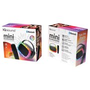 IQ Sound Mini Karaoke Portable Bluetooth Speaker with Wireless Microphone and RGB Light Show, IQ-908K , Black