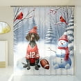 thumbnail image 3 of Hello Winter German Shorthaired Pointer Football Snowman Welcome Snowy Morning Shower Curtain GSP Lover Dog Gift Waterproof Bathroom Bathtub Curtain - 01012, 3 of 5