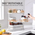 thumbnail image 7 of KINGRACK 3 Tier Rotating Bathroom Counter Organizer, Bathroom Storage Organizer, Vanity Tray Organizer for Bathroom Countertop, Kitchen Spice Rack,White, 7 of 7