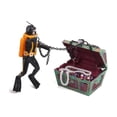 thumbnail image 1 of Aquarium Decoration Treasure Chest Diver Frogman | Fish Tank Ornament | Realistic Pneumatic Action | Landscaping Prop | Safe for Freshwater & Saltwater | Photography Accessory, 1 of 6