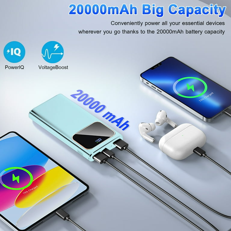 Power Bank 12000 MAh Con Ricarica Rapida PD22.5W E Display LED – Carica Fino A 3 Dispositivi Contemporaneamente