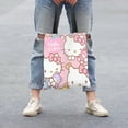 thumbnail image 4 of Hello X Kitty Canvas cute handbag, reusable grocery shopping bag, daily necessities., 4 of 5