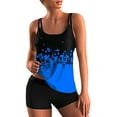thumbnail image 1 of Sunloudy 2 piezas de traje de baño de verano para mujer, camisetas sin mangas acolchadas con tiras florales + traje de baño corto de color sólido para niñas, 6 colores Sunloudy  S M L XL XXL XXXL, 1 of 7