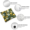 thumbnail image 6 of Lemons Decorative Throw Pillow Cover Case, Green Leaves and Flowers  Outdoor Pillow Cases Square Standard Cushion Covers for Sofa Couch Bed Car, 6 of 7
