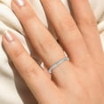 thumbnail image 4 of Petite shared prong diamond moissanite 0.36ct 1.5mm round cut 10k White Gold wedding band, 4 of 4