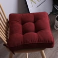 thumbnail image 1 of Xiao Hua Cojín Grueso Cuadrado para Silla de Comedor Rojo Vino -4 Piezas, Cojín de Encaje Suave Que Reduce la Presión, Cojín Antideslizante para Silla de Comedor para Sala de Estar Silla de Ocio,, 1 of 5