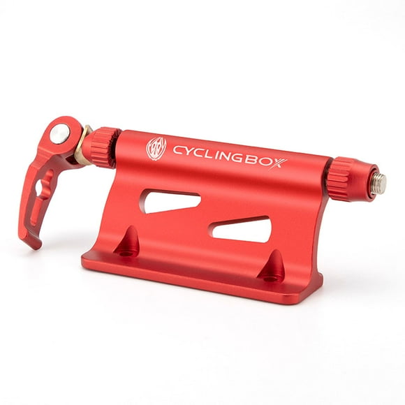 CYCLINGBOX Alloy Bicycle Fork Stand for Mountain and Road Bikes - Compact Home Display Holder in Red, Black, or Titanium