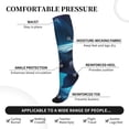 thumbnail image 3 of Lsque Colorful Ocean Whale Pattern Sport Compression Socks for Men & Women 15-20 mmHg Knee High Nurse Pregnant Running Medical and Travel Athletic, 3 of 6