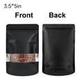thumbnail image 7 of CCOCC 100Pcs Stand Up Mylar Foil Food Storage Bag Smell Proof Resealable Zip Seal Pouch Bags with Matte Window Black 3.5"x5" (9x13cm), 7 of 7