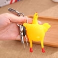 thumbnail image 4 of 1 paquete divertido juguete de pollo de descompresión para apretar huevo regalo para Pascua, reducir el estrés bola llavero llaveros novedad ventilación ira juguetes, 4 of 5