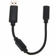 thumbnail image 2 of iaksohdu USB Breakaway Extension Cable for Xbox 360 Wired Gamepad Controller, Black, 2 of 5