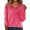 Pink, variant on Womens Sweaters Long Sleeve Ribbed Knit Shirts Lightweight Loose Fit Tunic Tops Fall Outfits 2026 V Neck Soft Knit Pullover Tops Dressy Casual Blouses Soft Cozy Going Out Tops(Hot Pink,M)