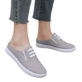 thumbnail image 4 of uvwlwu Women's Comfortable Breathable Soft Sole Lightweight Casual Canvas Shoes(Grey,7.5), 4 of 9
