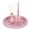 Pink, variant on Hanobe Farmhouse Decorative Candle Tray Decor:Bead Round Wooden Centerpiece Serving Tray for Coffee Table Decor