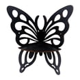 thumbnail image 1 of Estante esquinero con forma de mariposa, estante de pared de madera, estante de almacenamiento montado en la pared Negro, 1 of 9