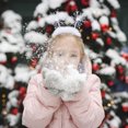 thumbnail image 3 of 4pcs Exquisite Snowflake Headband Feather Hair Band Christmas Hair, 3 of 4