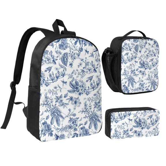 Spring Summer Backpack Set 3pc Including Backpack, Lunch Bag and Pen Bag Combination