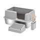 thumbnail image 2 of Caja de arena para mascotas con parte abierta, bandeja de arena para mascotas a prueba de salpicaduras con pala, bandeja de arena para 608 cm x 408 cm x 293 cm, 2 of 9