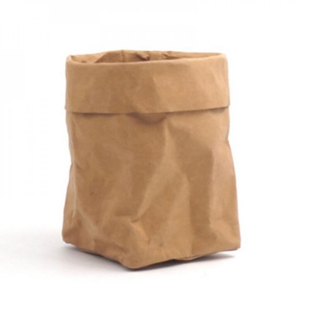 Multifunction Storage Basket Kraft Paper Bag Washable Kraft Paper Bag