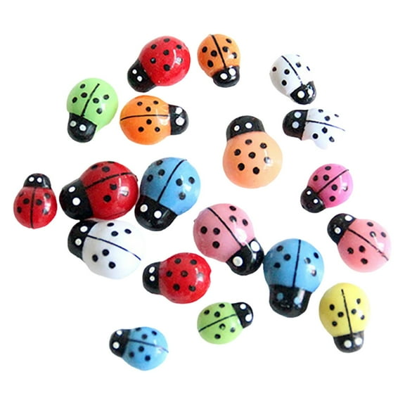 XIEULQP Ladybug Glass Beads Mix Colors - Loose Spacer Beads for Jewelry Making DIY Handmade Crafts