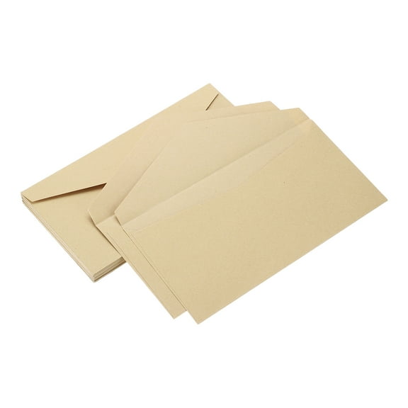 25 Packs Envelopes Vintage Stationery Aged Paper Light Yellow Stationery Old Fashion Paper -8.7x4 Inch