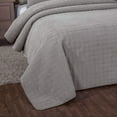 thumbnail image 4 of DaDa Bedding Corduroy Sherpa Backside Soft Grey Square Quilted Bedspread Set (JHW858), 4 of 7