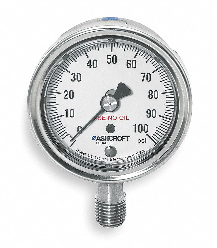 Details about   ASHCROFT 20W1005H01B-100# PRESSURE GAUGE 0-100  PSI NEW IN BOX * 