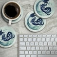 thumbnail image 5 of Thirstystone Mermaid 4-Pack Round Absorbent Stone Coasters, 5 of 7