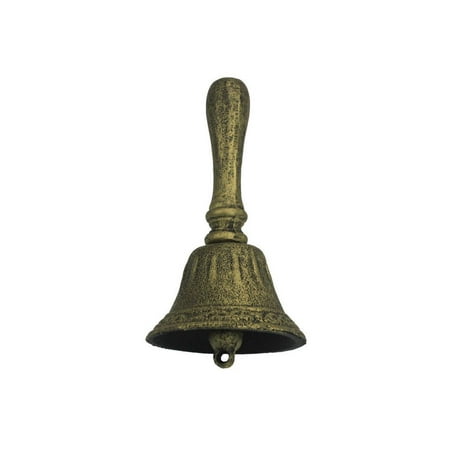 Rustic Bell (Rustic Gold Cast Iron Hand Bell 7