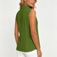 thumbnail image 6 of Favoffer Womens Sleeveless Cardigans Lapel Faux Linen Blend Solid Color Button Down Pocketed Casual Tank Tops Lightweight Shirts for Daily Office Weekend Outdoor, 6 of 7