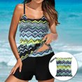 thumbnail image 2 of Summer Akafmk Tankini Swimsuits for Women Loose Fitting Floral Printed Swim Tops with High Waisted Boyshorts Two Piece Bathing Suits Comfortable Athletic Swimwear,Sizes S-2XL, 2 of 5