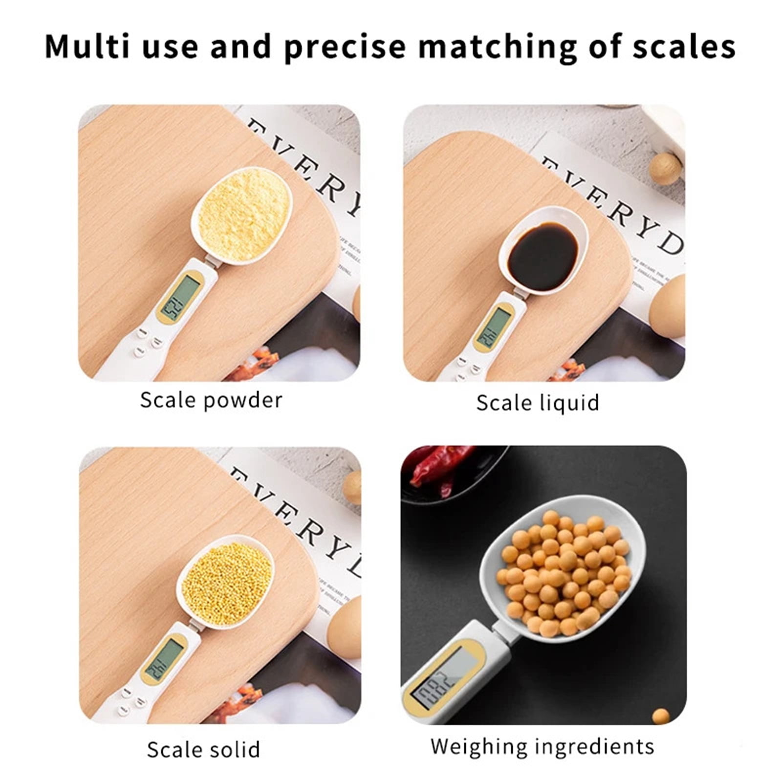500g Electronic Kitchen Scale Coffee Scoop Digital Measurement with LCD Display Dog Food Milk Powder Tea Weighing Baking Tools
