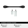 thumbnail image 4 of Amerock Ravino 3-3/4 inch Center-to-Center Matte Black Cabinet or Furniture Pull, 10 Pack, 4 of 4