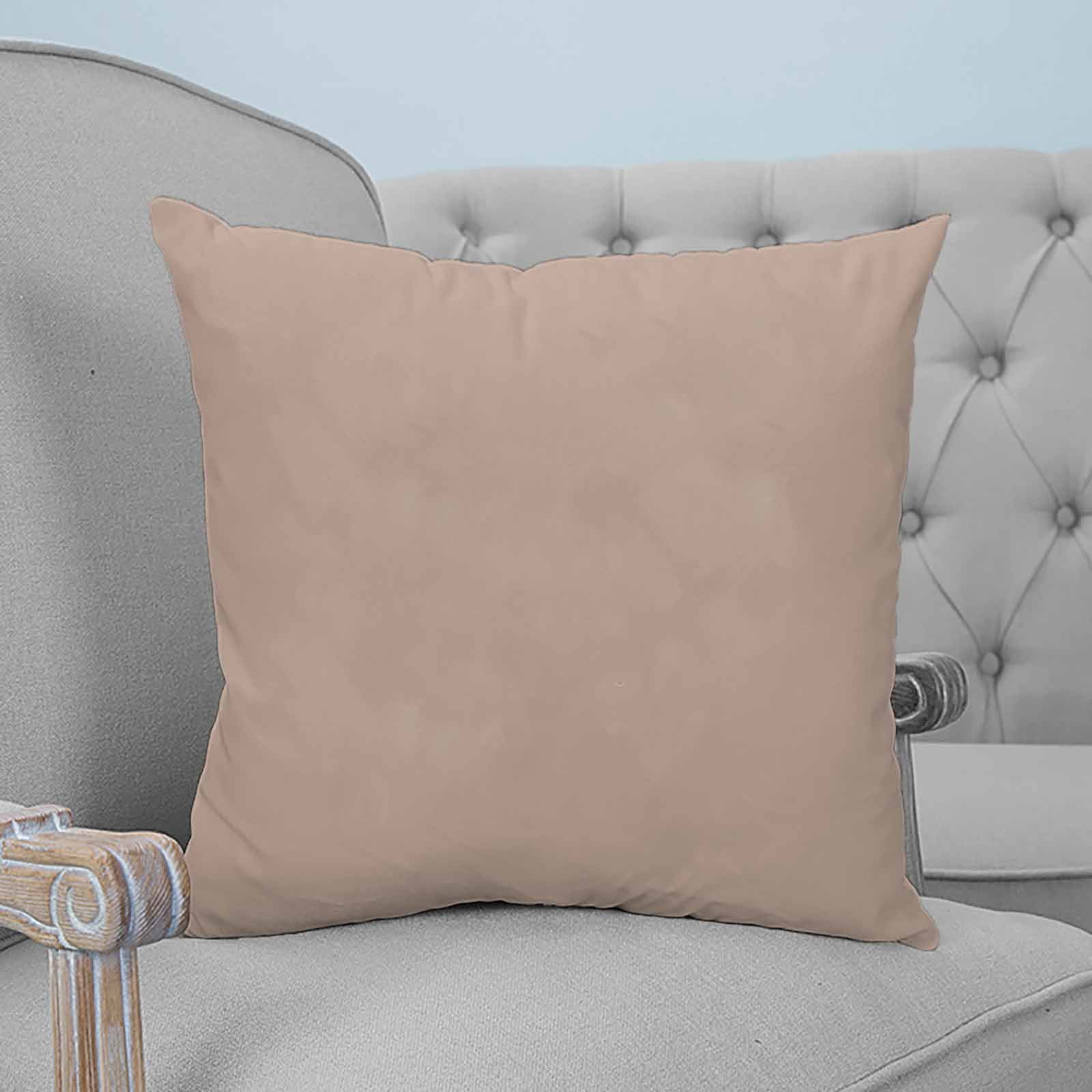 Brown 18x18 Pillow Covers Set of 2, Farmhouse Solid Brown Color Modern Art Throw Pillow Covers Decorative Couch Cushion Case, Microfiber Square Pillowcases for Bedroom Car Living Room