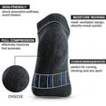 thumbnail image 3 of Yeblues 6 pairs Ankle Socks Men Breathable, Athletic Low Cut Ankle Socks with Arch Support for Running Hiking Cycling (Size 6-13 Black), 3 of 6