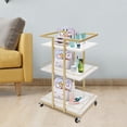 thumbnail image 2 of TOOL1SHOoo Utility Trolley Rolling Barber Cart Salon Manicure Metal Storage Cart with Wheel, 2 of 15