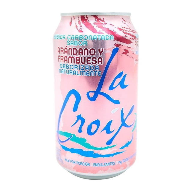 Agua con gas La Croix Core sabor arandano frambuesa 355 ml
