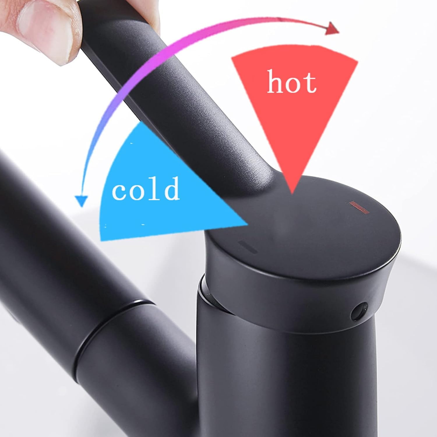Bathroom Sink Faucet with Pull Down Sprayer Dual Mode Brass hot and Cold Single Handle Single Hole Retractable Faucet, for Bathroom,Paint