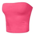 thumbnail image 5 of Women's Solid Color Sleeveless Tube Top Under $5 Summer Beach Sports Casual Fashion Wear Breathable Stretch Fit for Gym Daily Outfits​, 5 of 5