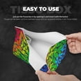thumbnail image 5 of Lsque Rainbow Butterflies Printed Long Tissue Box Cover Holder, Facial Paper Organizer Dispenser,Triangle with Bottom Belt, PVC Leather Decorative Organizer, 5 of 9