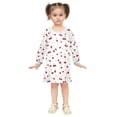 thumbnail image 2 of Girls' long-sleeved dress Style Cherry Girls' A-line dress with ribbed cuffs Soft and comfortable, 2 of 6