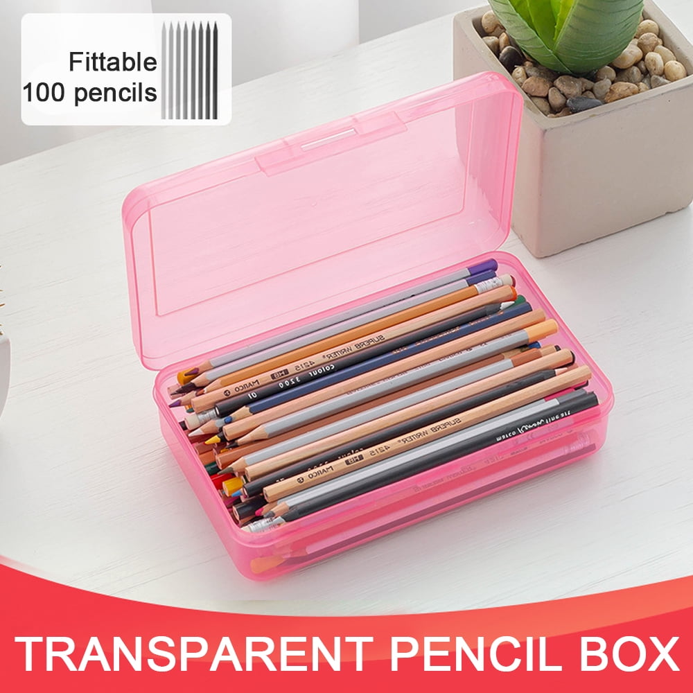 10 Pcs Plastic Pencil Box Large Capacity Pencil Case Box with Snap Tight  Lid Stackable Design Crayon Box School Pencil Case Storage Organizer Box  for School Kids, Assorted Colors - Yahoo Shopping