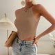 thumbnail image 2 of Camiseta sin mangas de punto para mujer, cuello Halter, dobladillo Irregular, espalda calada, Top ajustado sin mangas de verano, 2 of 4