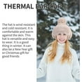 thumbnail image 5 of Womens Winter Beanie Hat Warm Knit Ear Flaps Hat Outdoor Fleece Lined Ski Snow Hats, 5 of 7
